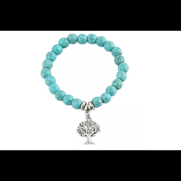 Faux Turquoise Charms Bracelet - Picture 2 of 3